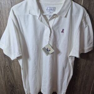Cutter & Buck Angels  White Button Down Shirt